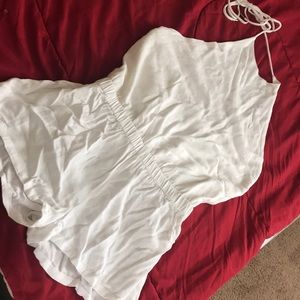 Off white short halter romper!